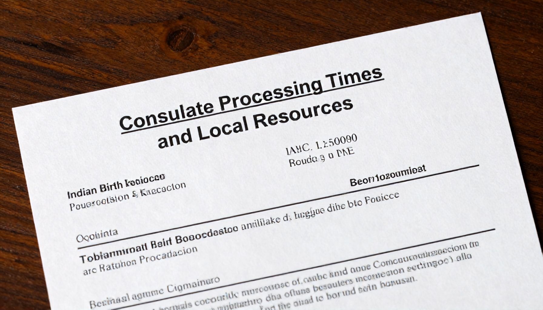 Consulate Processing Times and Local Resources
