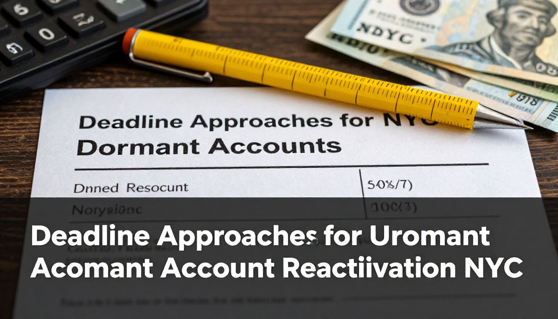 Deadline Approaches for NYC Dormant Accounts