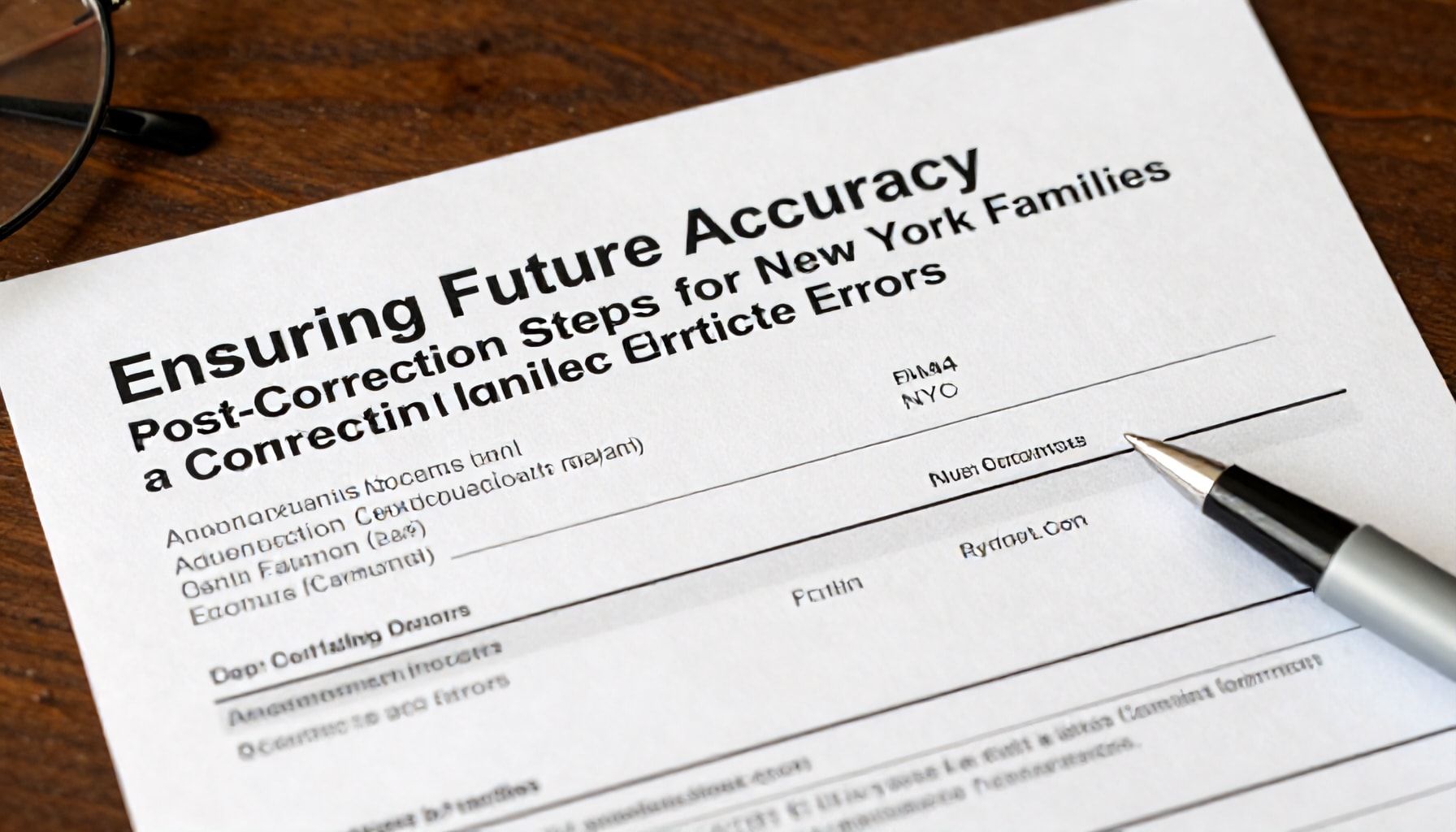Ensuring Future Accuracy: Post-Correction Steps for New York Families