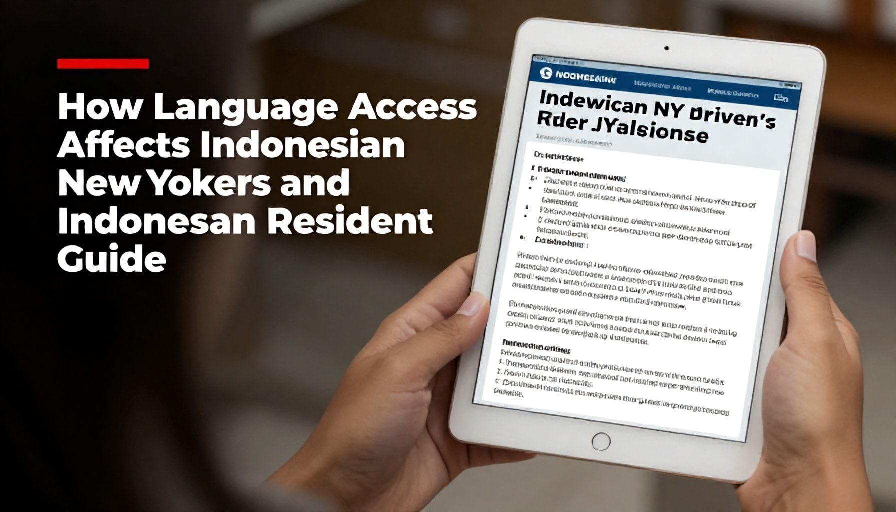How Language Access Affects Indonesian New Yorkers