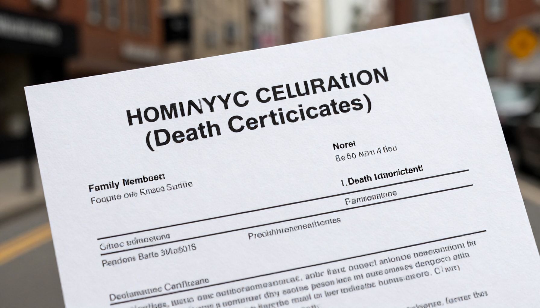 How NYC Handles Death Certificates Differently