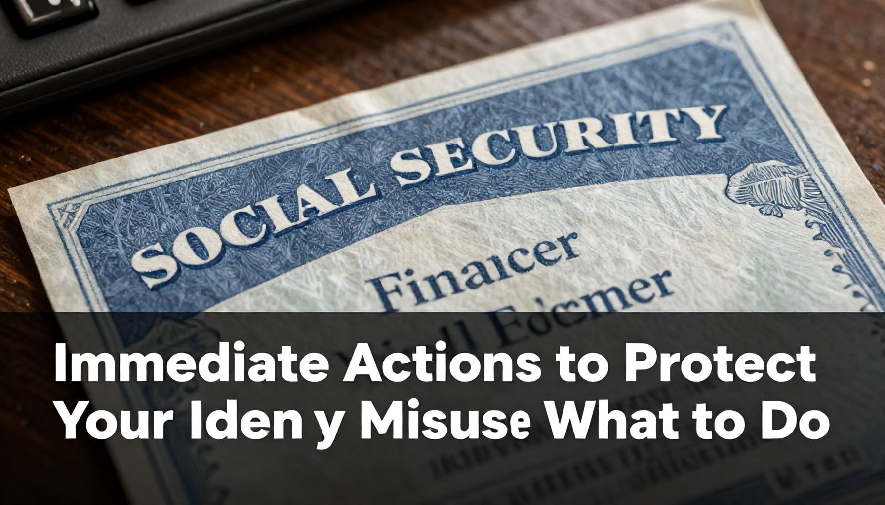Immediate Actions to Protect Your Identity and Finances