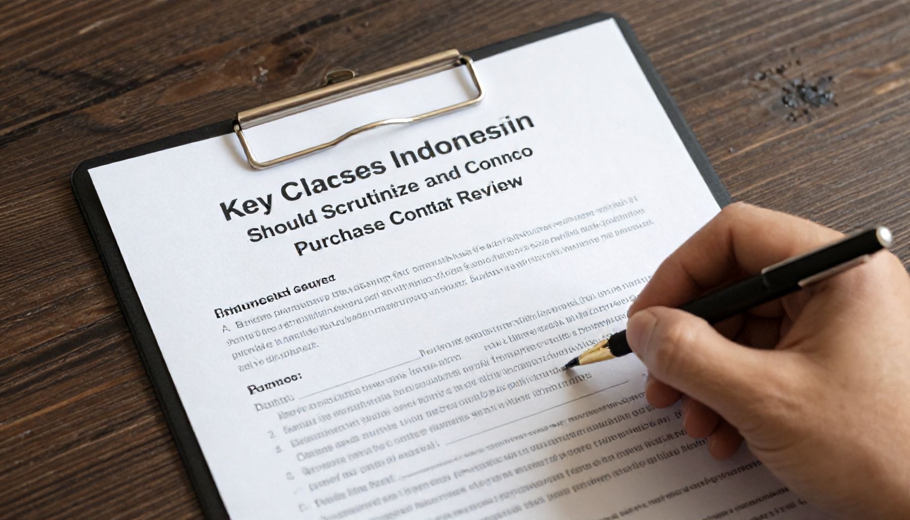 Key Clauses Indonesian Buyers Should Scrutinize