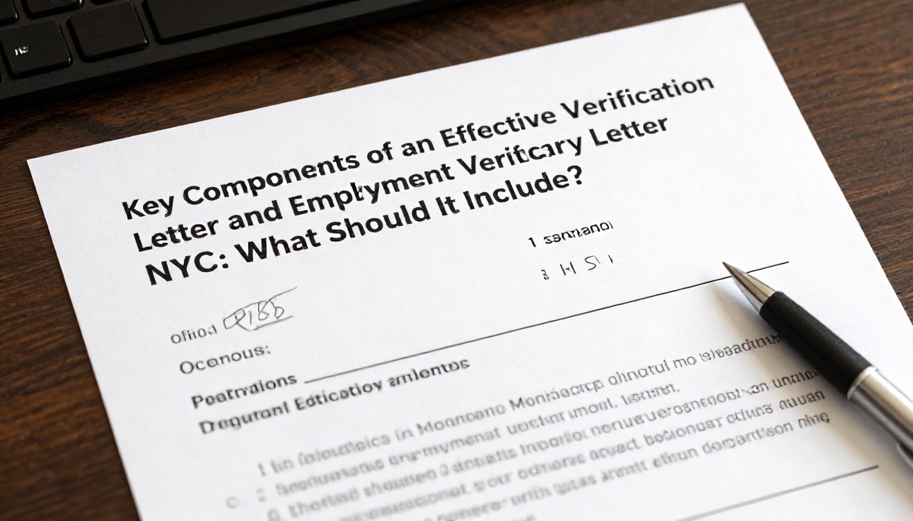 Key Components of an Effective Verification Letter