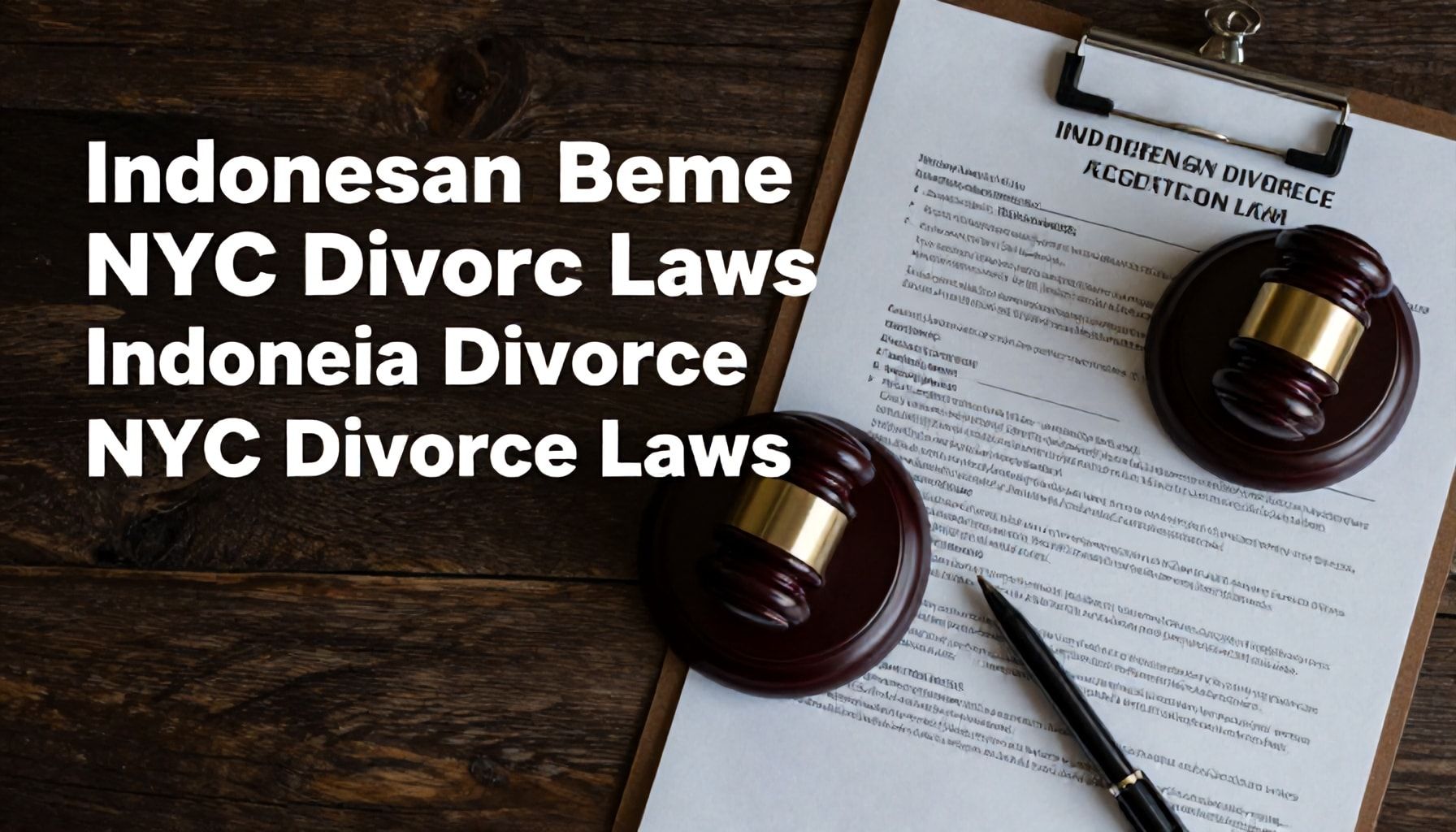 Key Differences Between Indonesian and NYC Divorce Laws