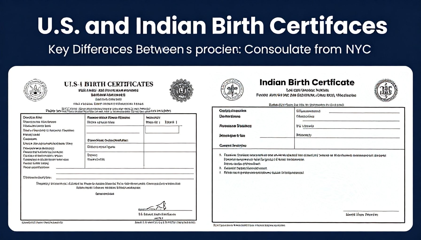 Key Differences Between U.S. and Indian Birth Certificates