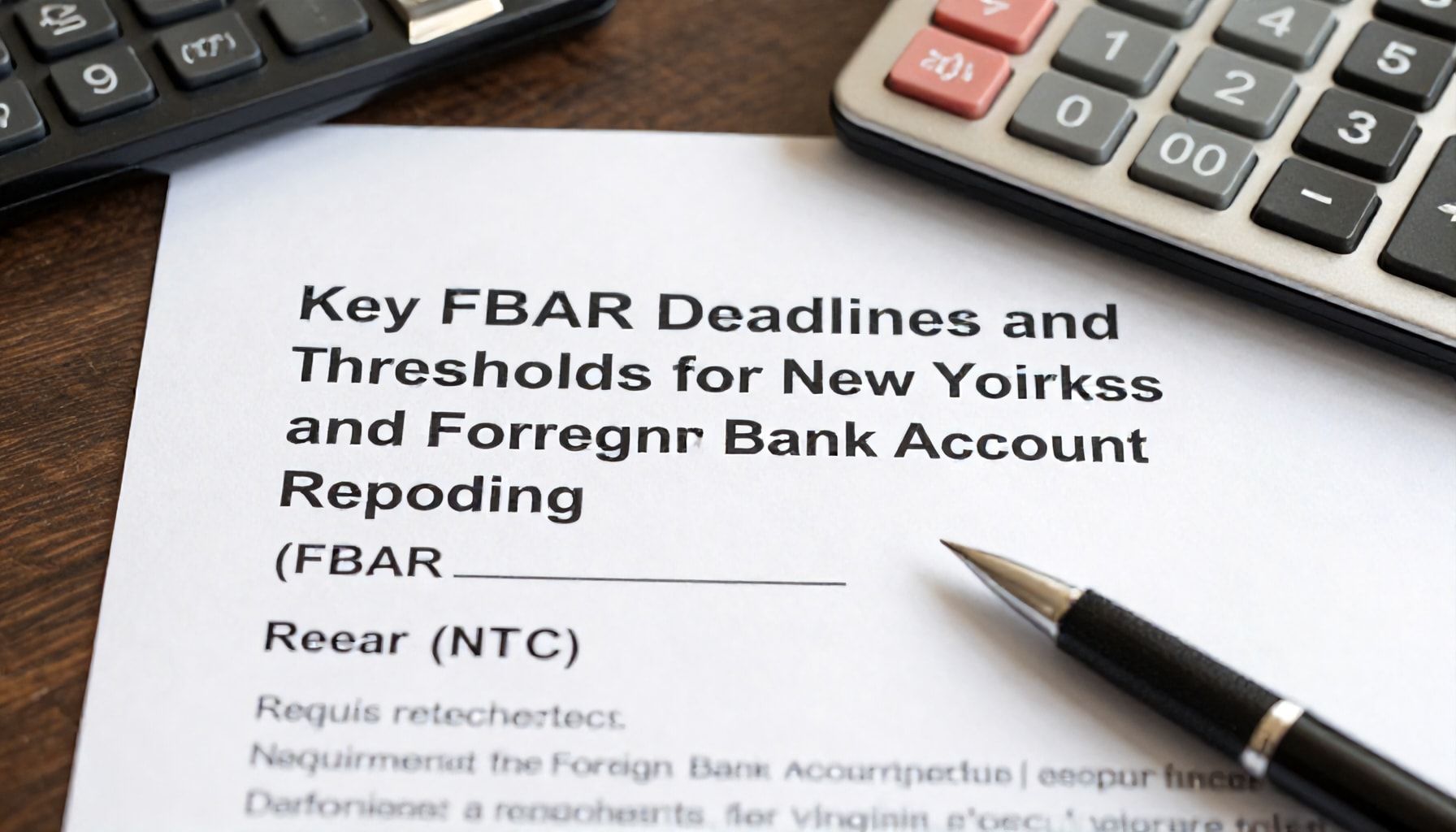 Key FBAR Deadlines and Thresholds for New Yorkers