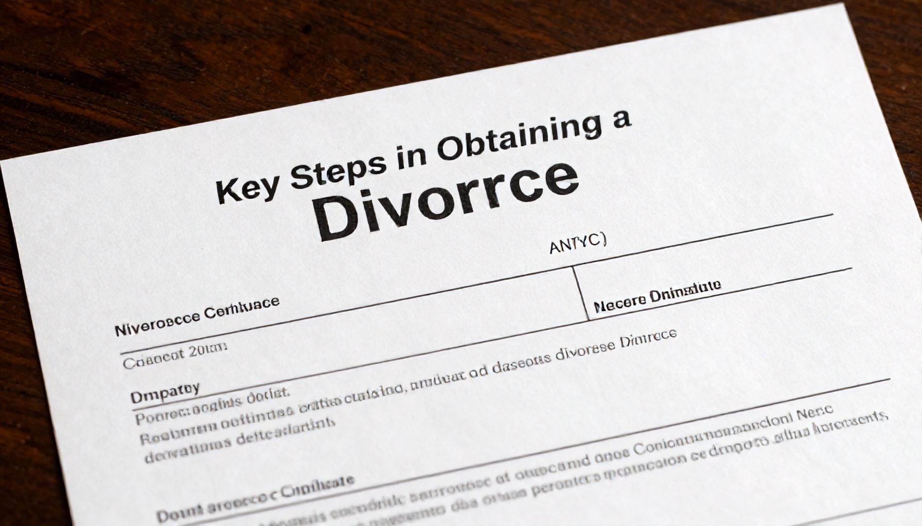 Key Steps in Obtaining a Divorce Certificate