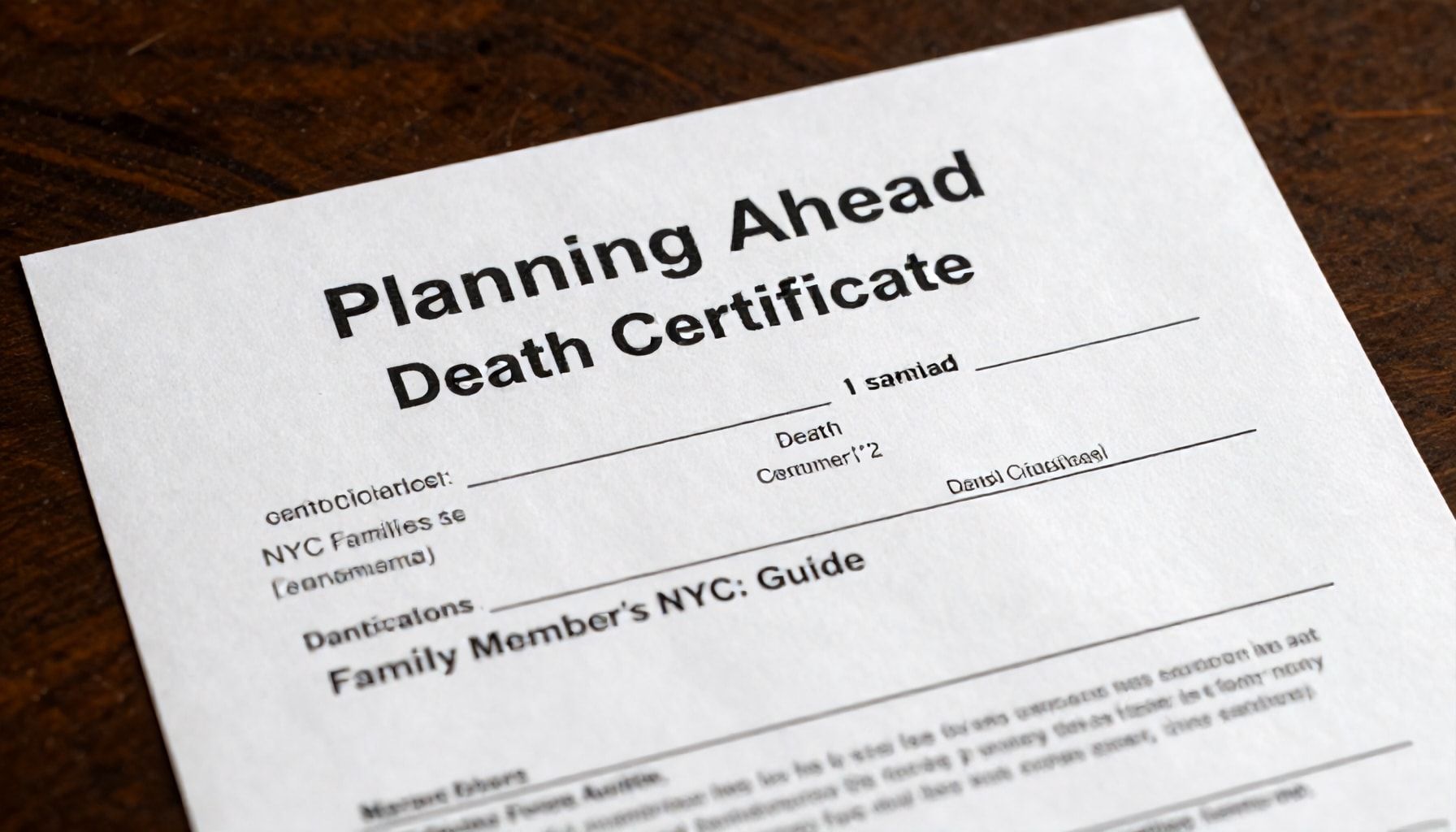 Planning Ahead: Death Certificates and NYC Families