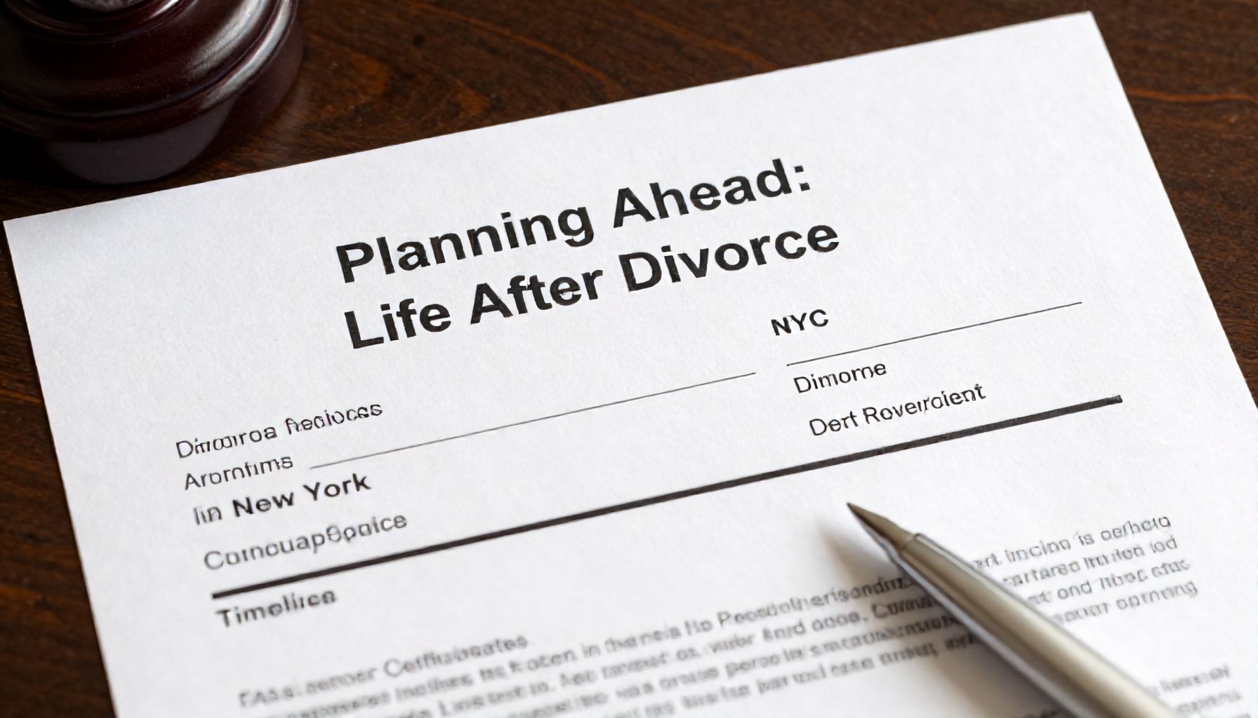 Planning Ahead: Life After Divorce in New York