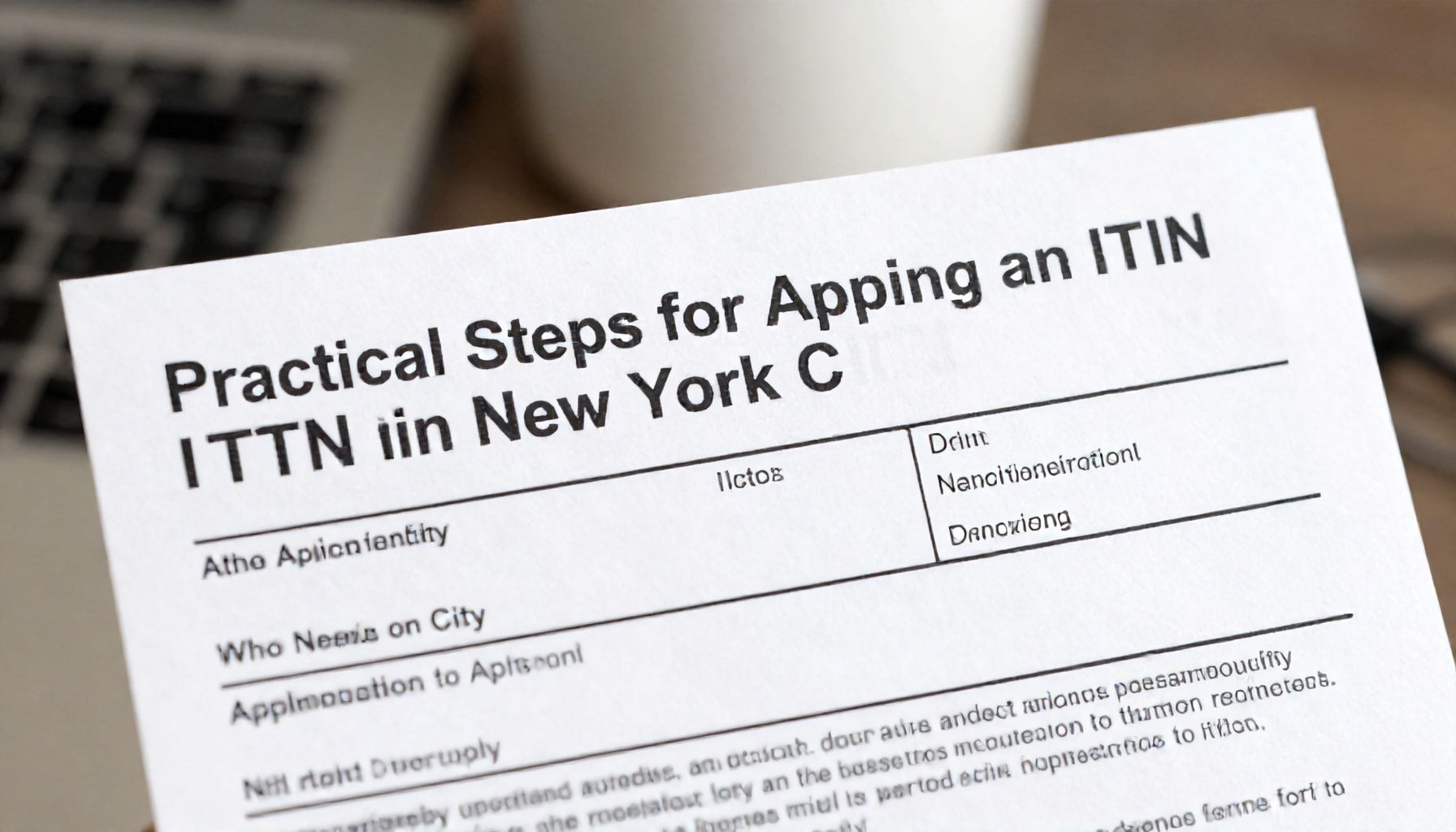 Practical Steps for Applying for an ITIN in New York City