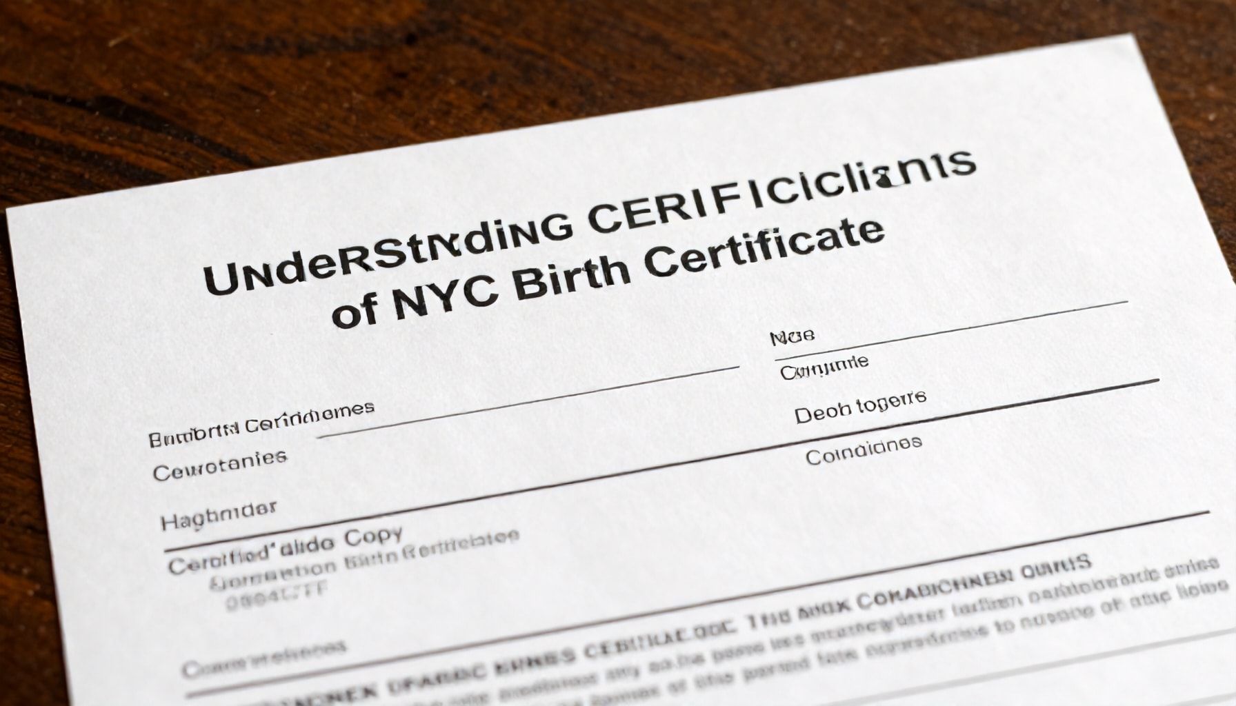 Understanding NYC Birth Certificates