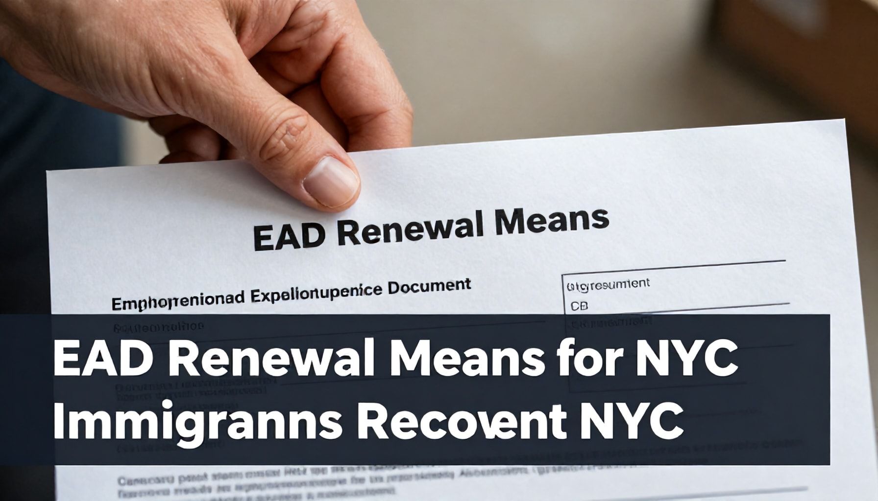 What EAD Renewal Means for NYC Immigrants